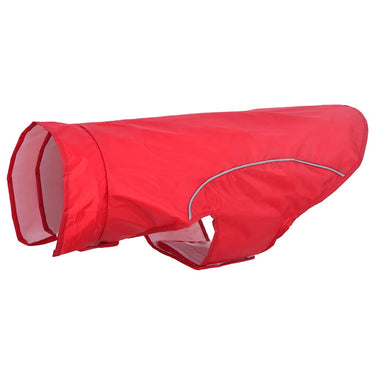 Vidaxl hondenregenjas met reflecterende strepen polyester rood xl