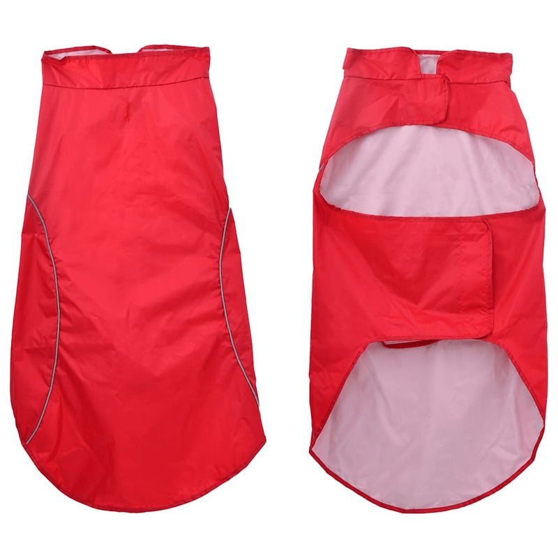 Load image into Gallery viewer, Vidaxl hondenregenjas met reflecterende strips polyester rood 4xl
