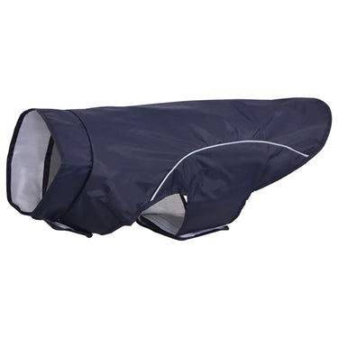 Vidaxl hondenregenjas met reflecterende strips polyester marineblauw l