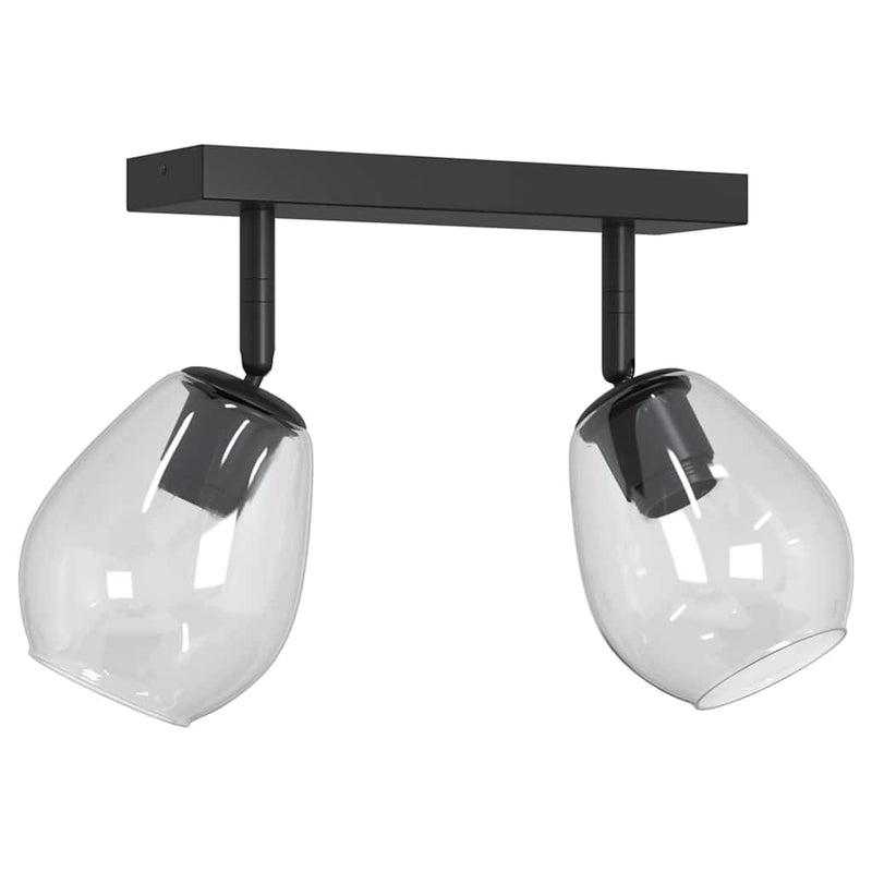 Load image into Gallery viewer, Vidaxl plafondspot zwart 33 x 13 x 26 cm glas en metaal
