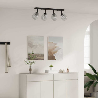 Vidaxl plafondspot zwart 73.5 x 13 x 26 cm glas en metaal