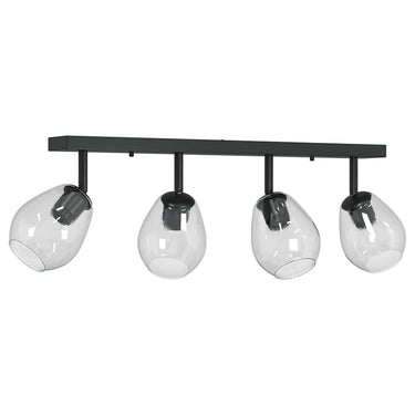 Vidaxl plafondspot zwart 73.5 x 13 x 26 cm glas en metaal