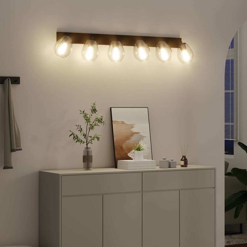 Load image into Gallery viewer, Vidaxl plafondspot zwart 110,5 x 13 x 26 cm glas en metaal

