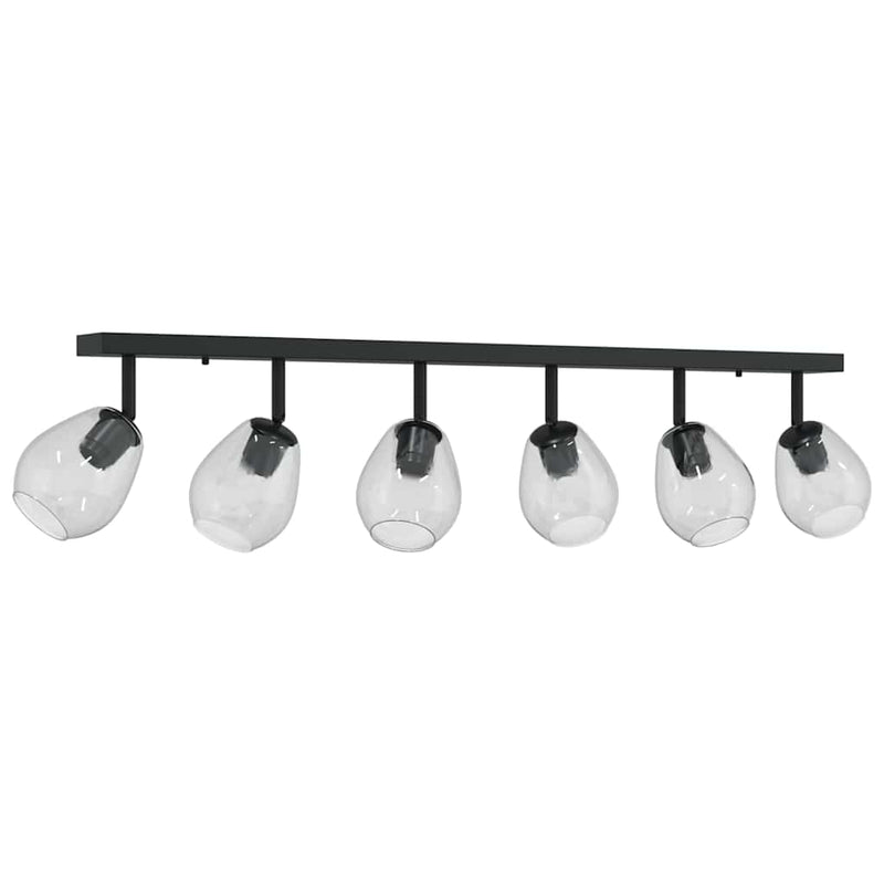 Load image into Gallery viewer, Vidaxl plafondspot zwart 110,5 x 13 x 26 cm glas en metaal

