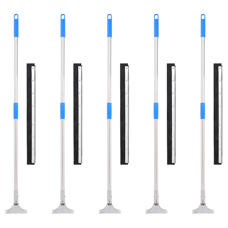 Load image into Gallery viewer, Vidaxl vloertrekkers 5 st 60x122,5 cm staal en rubber

