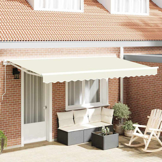 Vidaxl vervangingsdoek voor zonnescherm crème 380 x 195 cm polyester