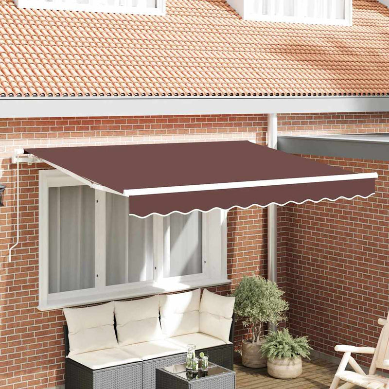Load image into Gallery viewer, Vidaxl vervangingsdoek voor zonnescherm bruin 330 x 195 cm polyester
