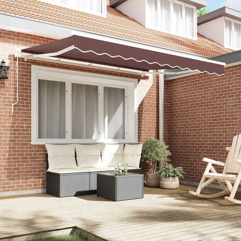 Load image into Gallery viewer, Vidaxl vervangingsdoek voor zonnescherm bruin 330 x 195 cm polyester
