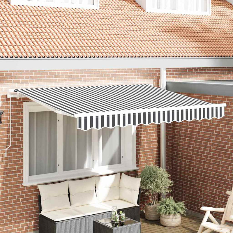 Load image into Gallery viewer, Vidaxl vervangingsdoek voor zonnescherm antraciet en wit 280 x 195 cm
