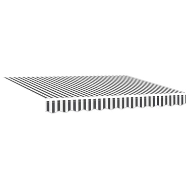 Vidaxl vervangingsdoek voor zonnescherm antraciet en wit 280 x 195 cm