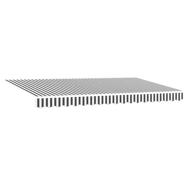 Vidaxl vervangingsdoek voor zonnescherm antraciet en wit 380 x 195 cm