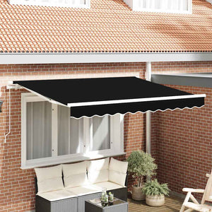 Vidaxl vervangend zonneschermdoek voor 3x2,5 m zwart polyester