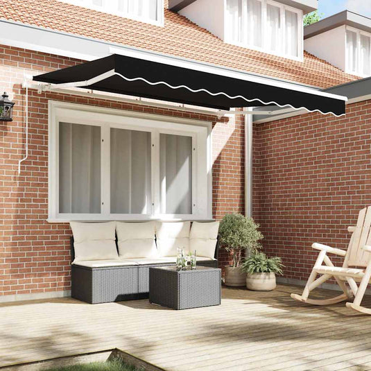 Vidaxl vervangingsdoek voor zonnescherm zwart 330 x 245 cm polyester