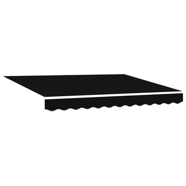 Vidaxl vervangingsdoek voor zonnescherm zwart 330 x 245 cm polyester