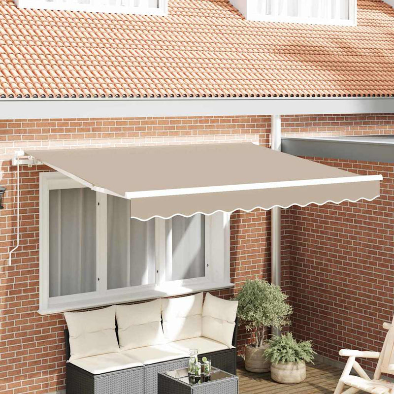 Load image into Gallery viewer, Vidaxl vervangingsdoek voor zonnescherm beige 330 x 245 cm polyester
