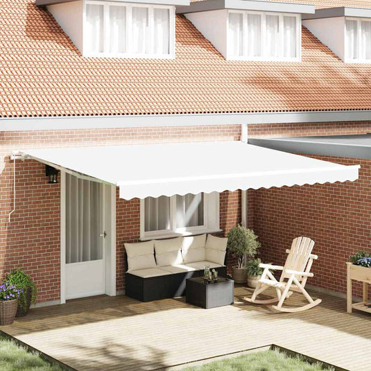 Vidaxl vervangingsdoek voor zonnescherm wit 430 x 345 cm polyester