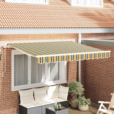 Vidaxl vervangingsdoek voor zonnescherm groen en geel 280 x 245 cm