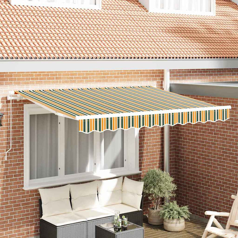 Load image into Gallery viewer, Vidaxl vervangingsdoek voor zonnescherm groen en geel 280 x 245 cm
