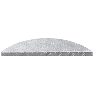 Vidaxl trap tread halvemaanvormig 10 pcs zilver 60 x 18 cm aluminium