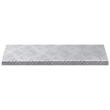 Vidaxl trap tread rechthoekig 5 pcs zilver 60 x 18 cm aluminium