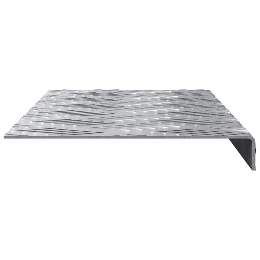 Vidaxl trap tread rechthoekig 15 pcs zilver 60 x 18 cm aluminium