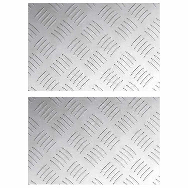 Vidaxl trap tread rechthoekig 2 pcs zilver 30 x 20 cm aluminium