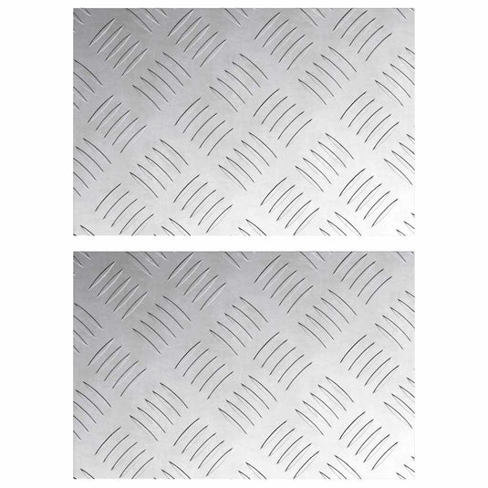Vidaxl trap tread rechthoekig 2 pcs zilver 30 x 20 cm aluminium