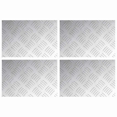 Vidaxl trap tread rechthoekig 4 pcs zilver 30 x 20 cm aluminium