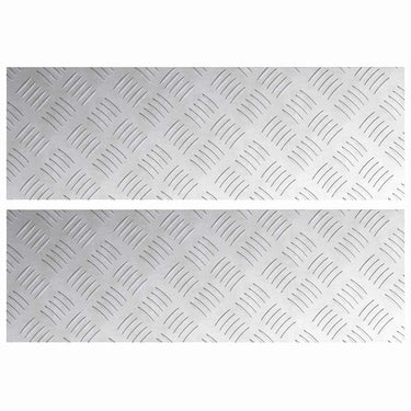 Vidaxl trap tread rechthoekig 2 pcs zilver 60 x 20 cm aluminium