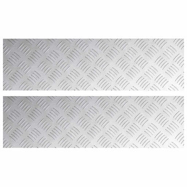 Vidaxl trap tread rechthoekig 2 pcs zilver 70 x 20 cm aluminium