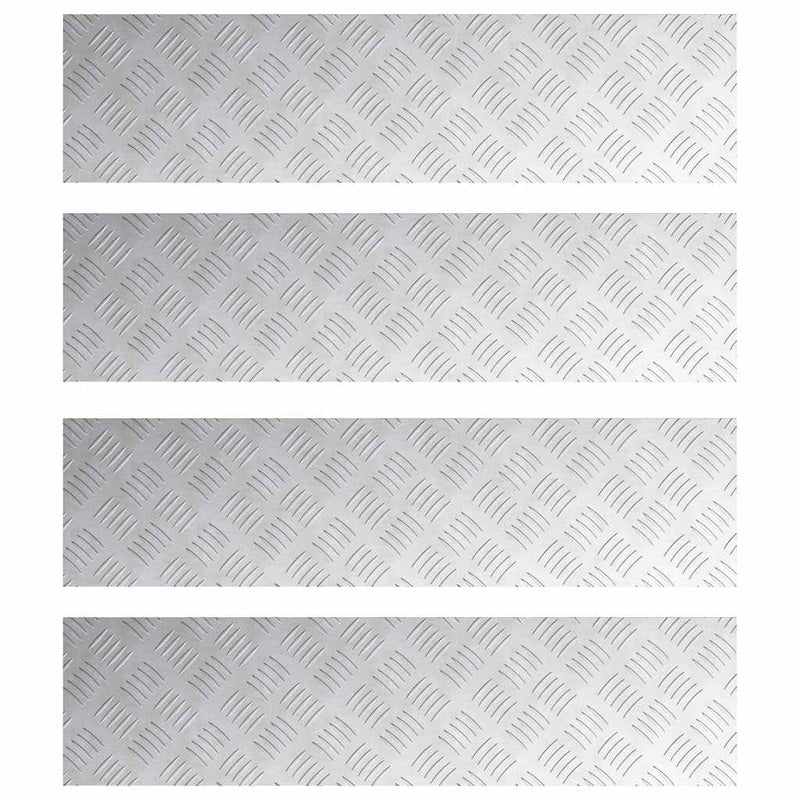 Load image into Gallery viewer, Vidaxl trap tread rechthoekig 4 pcs zilver 80 x 20 cm aluminium
