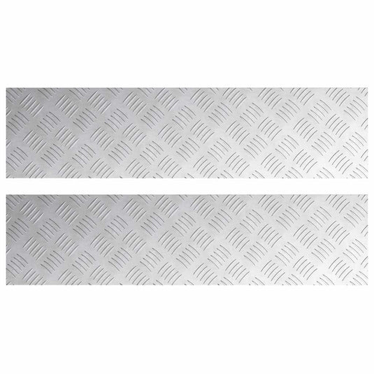 Vidaxl trap tread rechthoekig 2 pcs zilver 80 x 20 cm aluminium