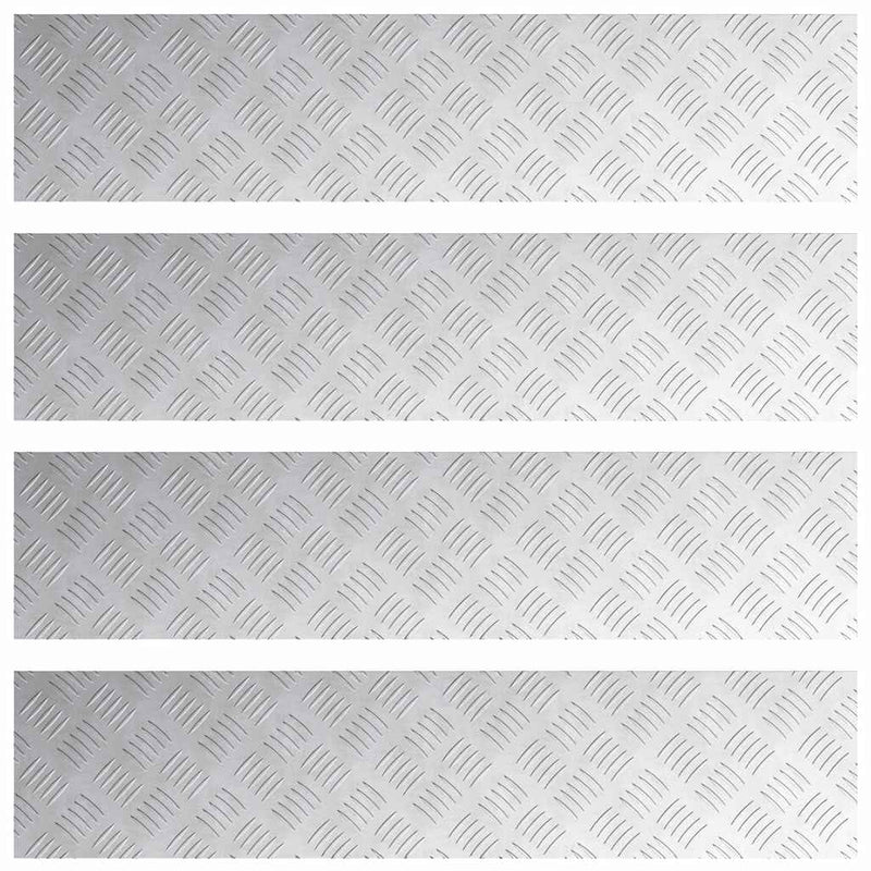 Load image into Gallery viewer, Vidaxl trap tread rechthoekig 4 pcs zilver 90 x 20 cm aluminium
