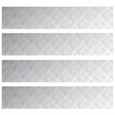 Vidaxl trap tread rechthoekig 4 pcs zilver 100 x 20 cm aluminium