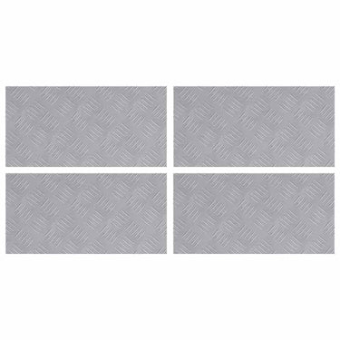 Vidaxl trap tread rechthoekig 4 pcs zilver 50 x 25 cm aluminium
