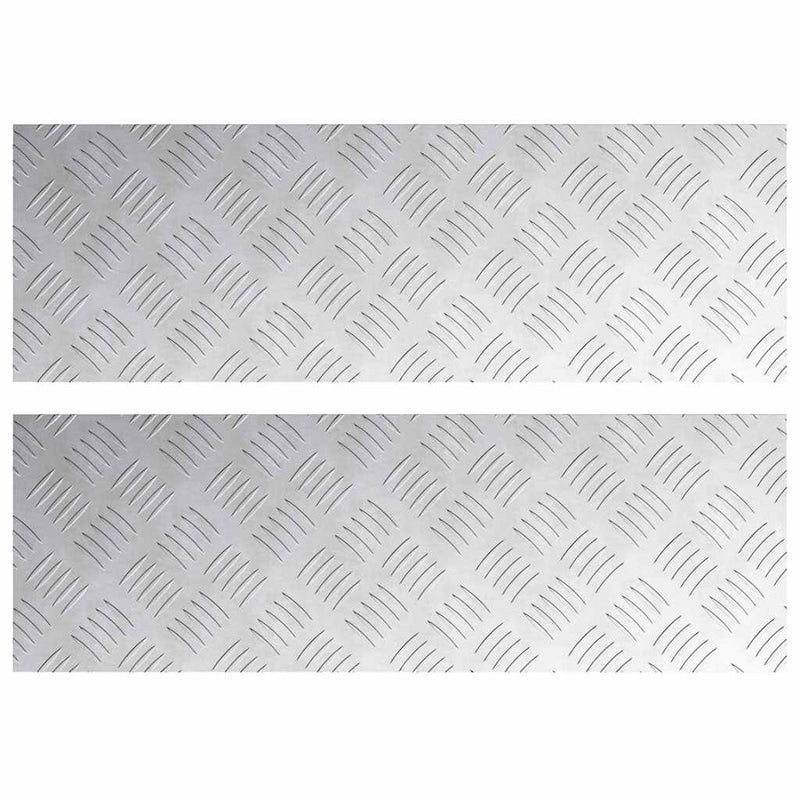 Load image into Gallery viewer, Vidaxl trap tread rechthoekig 2 pcs zilver 75 x 25 cm aluminium
