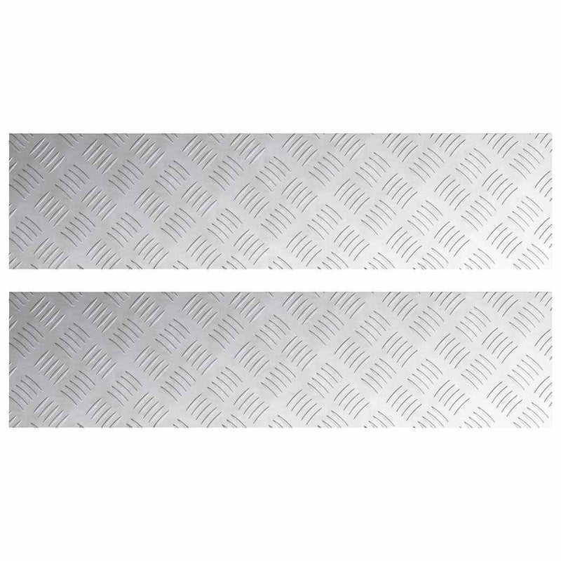 Load image into Gallery viewer, Vidaxl trap tread rechthoekig 2 pcs zilver 100 x 25 cm aluminium

