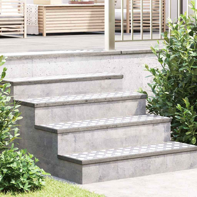 Load image into Gallery viewer, Vidaxl trap tread rechthoekig 4 pcs zilver 100 x 25 cm aluminium
