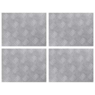 Vidaxl trap tread rechthoekig 4 pcs zilver 40 x 30 cm aluminium