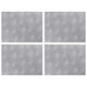 Vidaxl trap tread rechthoekig 4 pcs zilver 40 x 30 cm aluminium