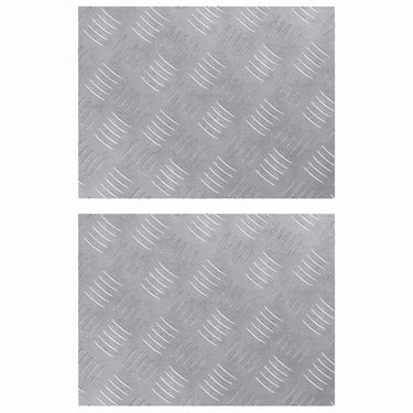 Vidaxl trap tread rechthoekig 2 pcs zilver 40 x 30 cm aluminium
