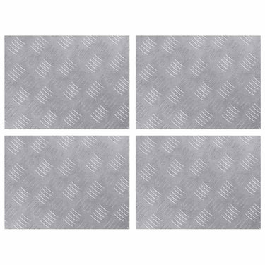 Vidaxl trap tread rechthoekig 4 pcs zilver 40 x 30 cm aluminium