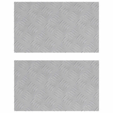 Vidaxl trap tread rechthoekig 2 pcs zilver 50 x 30 cm aluminium