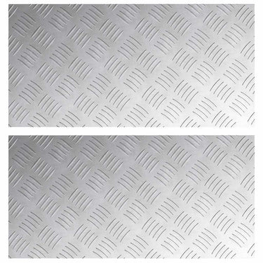 Vidaxl trap tread rechthoekig 2 pcs zilver 60 x 30 cm aluminium
