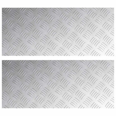 Vidaxl trap tread rechthoekig 2 pcs zilver 70 x 30 cm aluminium