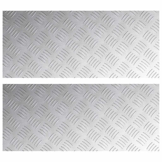 Vidaxl trap tread rechthoekig 2 pcs zilver 70 x 30 cm aluminium