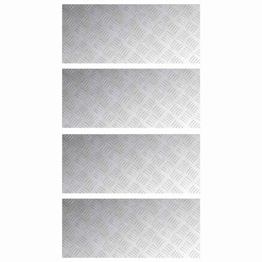 Vidaxl trap tread rechthoekig 4 pcs zilver 70 x 30 cm aluminium