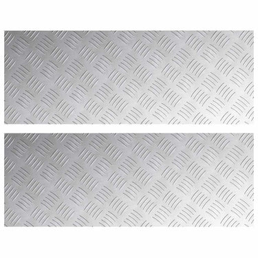 Vidaxl trap tread rechthoekig 2 pcs zilver 80 x 30 cm aluminium