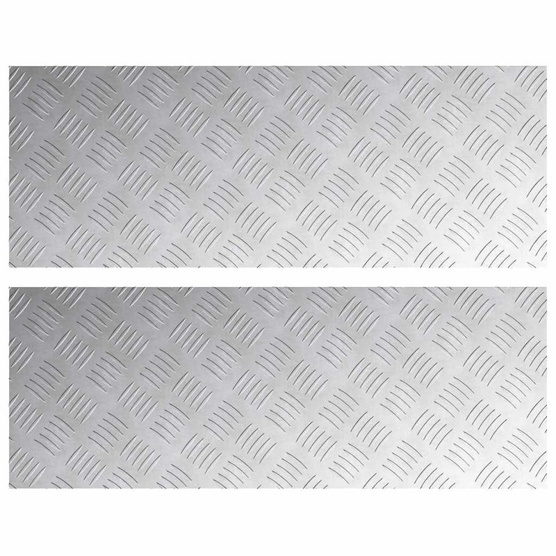 Load image into Gallery viewer, Vidaxl trap tread rechthoekig 2 pcs zilver 80 x 30 cm aluminium
