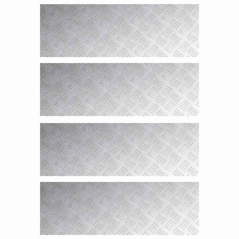 Load image into Gallery viewer, Vidaxl trap tread rechthoekig 4 pcs zilver 90 x 30 cm aluminium
